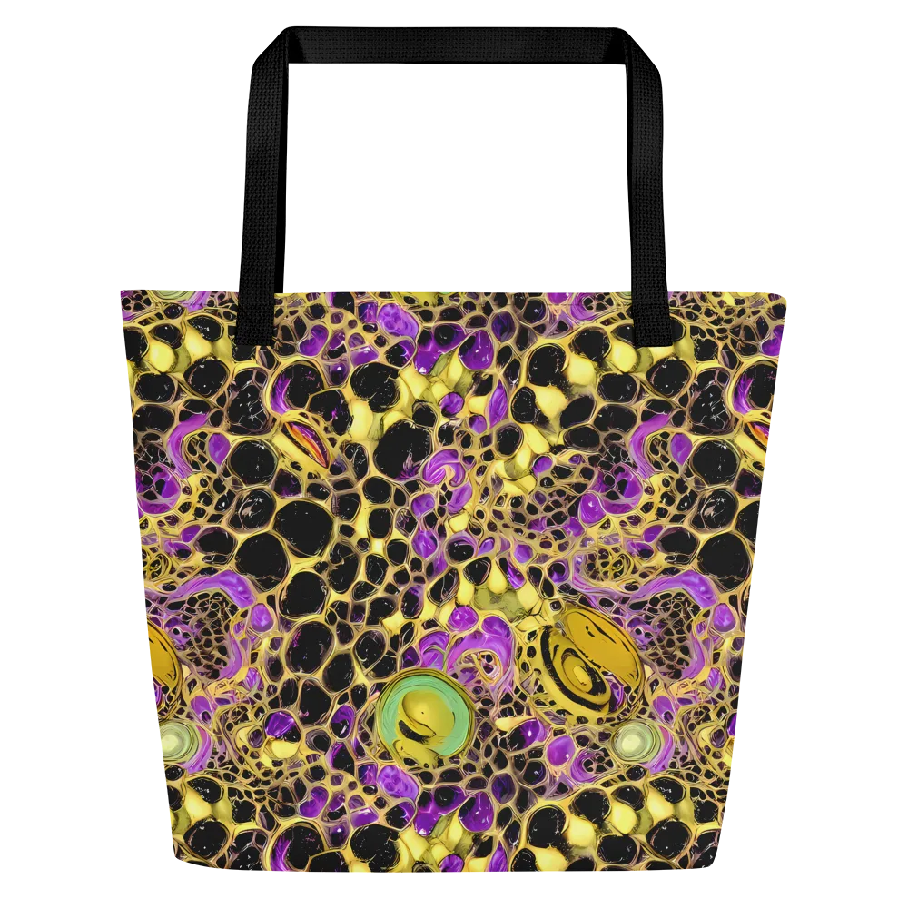 Molten Amethyst on Large Tote Bag W/ Pocket — Front