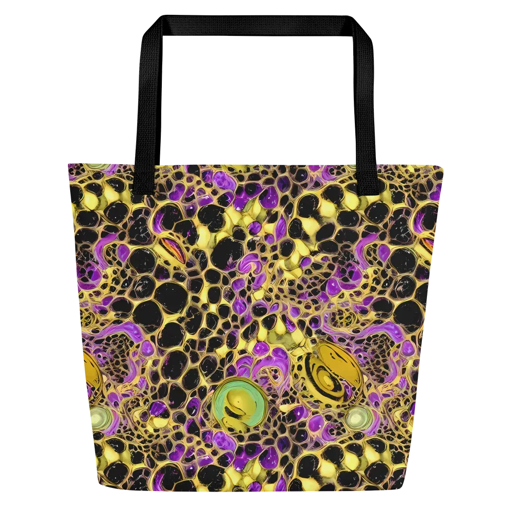 Molten Amethyst on Large Tote Bag W/ Pocket — Front