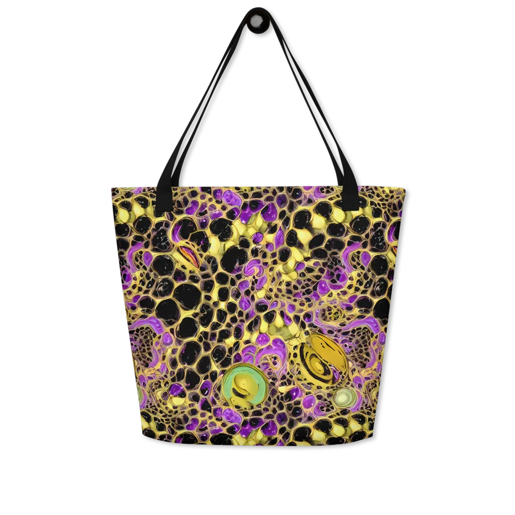 Molten Amethyst on Large Tote Bag W/ Pocket — Front