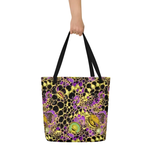 Molten Amethyst on a Large Tote Bag W/ Pocket