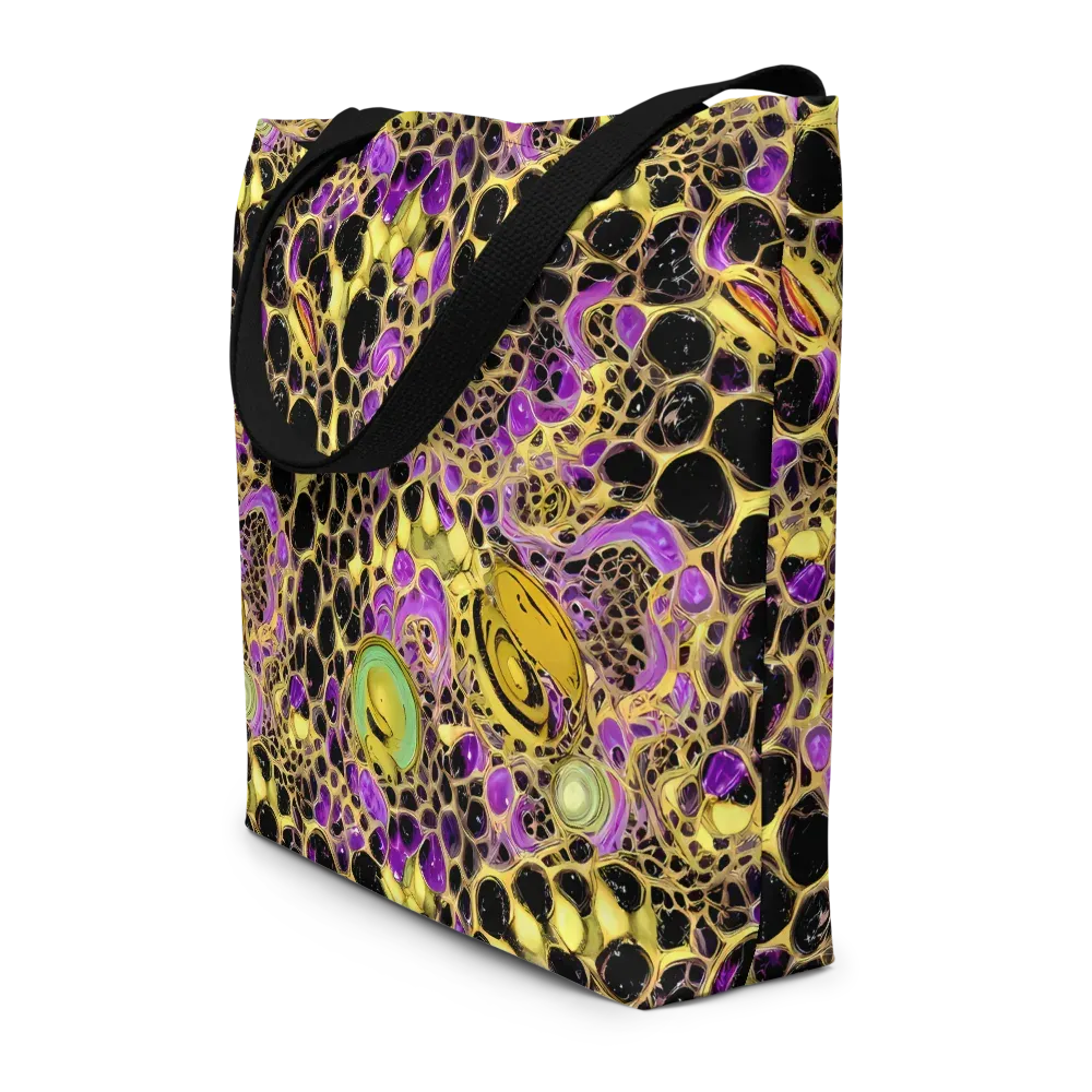 Molten Amethyst on Large Tote Bag W/ Pocket — Front