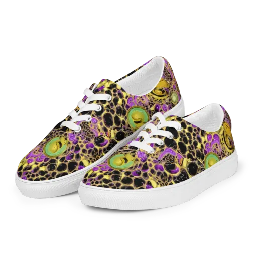 Molten Amethyst on a Men's Lace-Up Canvas Shoes
