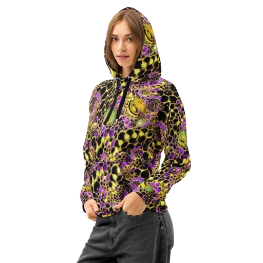 Molten Amethyst on a Cotton Hoodie