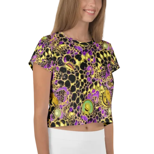 Molten Amethyst on a Crop Tee
