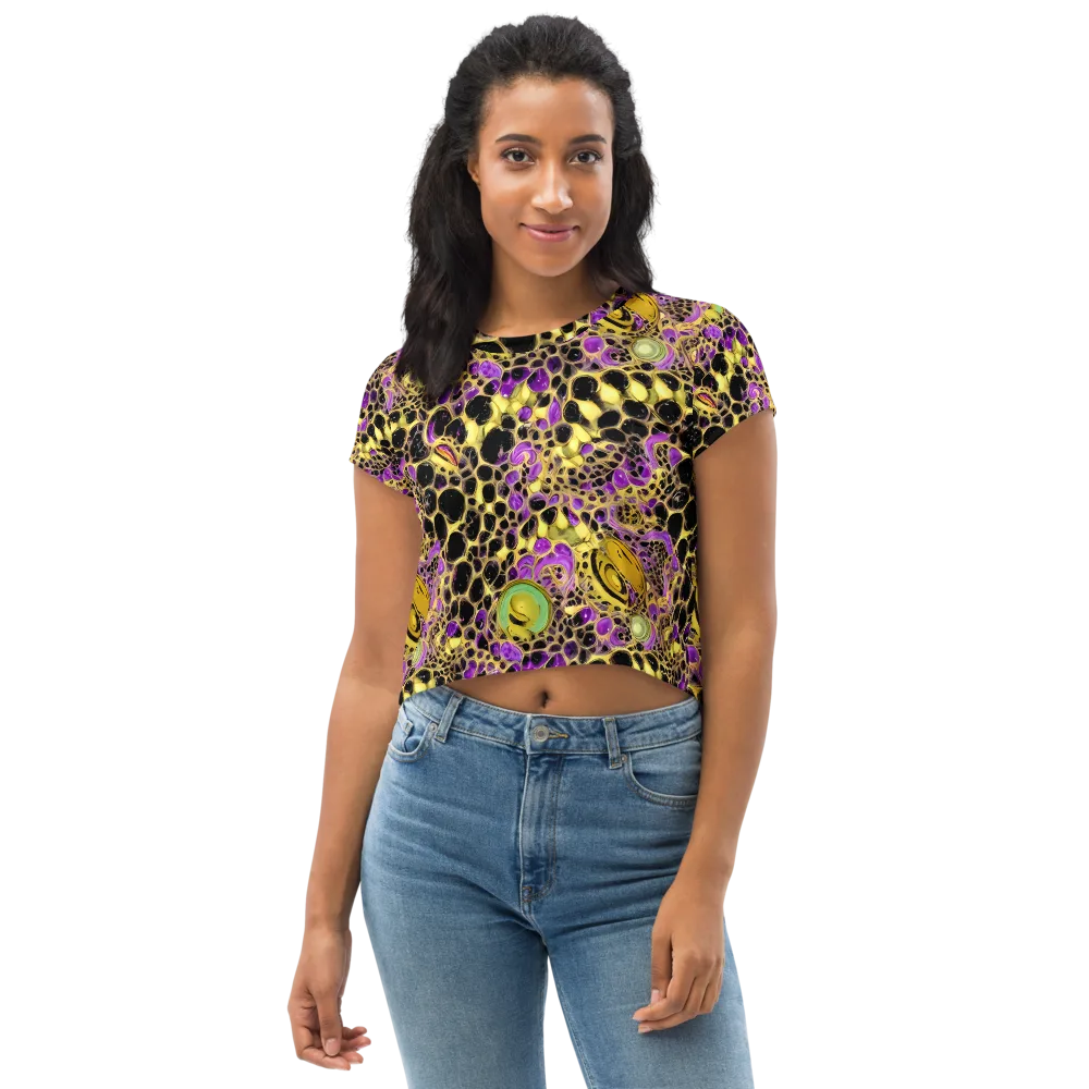 Molten Amethyst on Crop Tee — Front