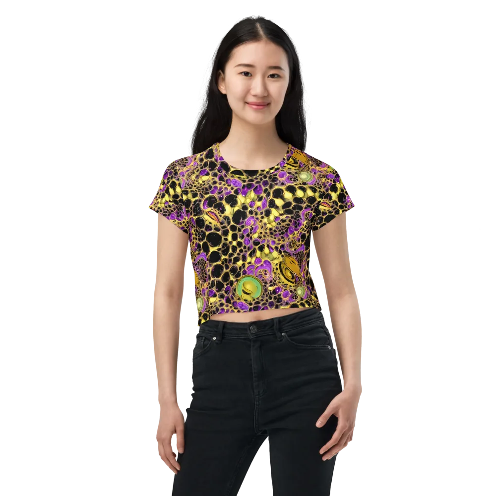 Molten Amethyst on Crop Tee — Front