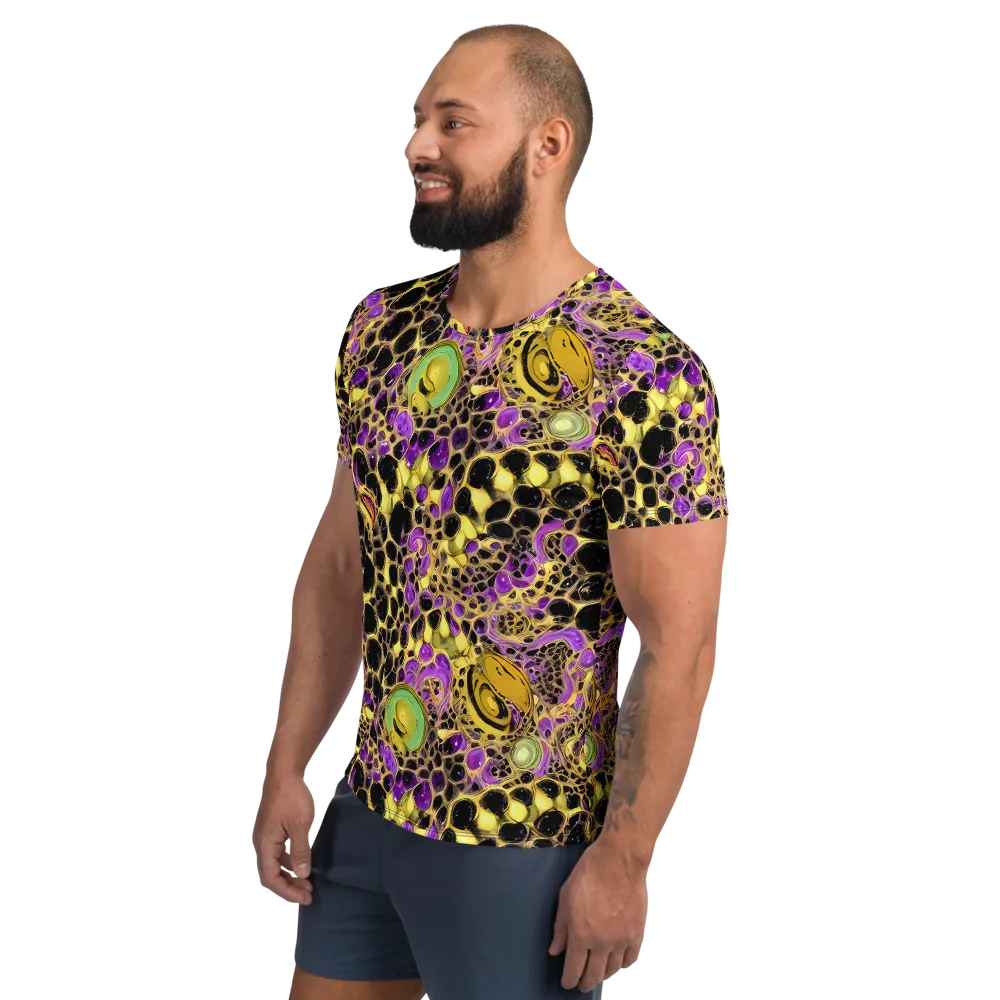 Molten Amethyst on Men's Athletic T-Shirt — Left