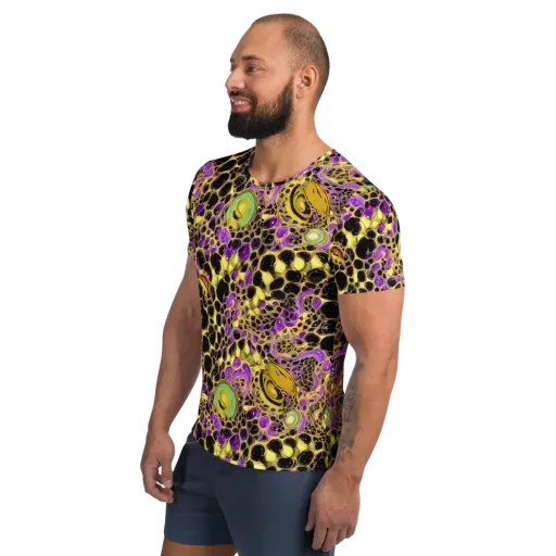 Molten Amethyst on a Men's Athletic T-Shirt