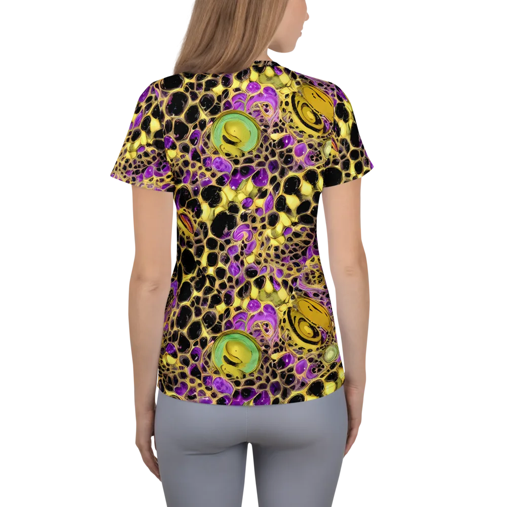 Molten Amethyst on Women's Athletic T-Shirt — Back