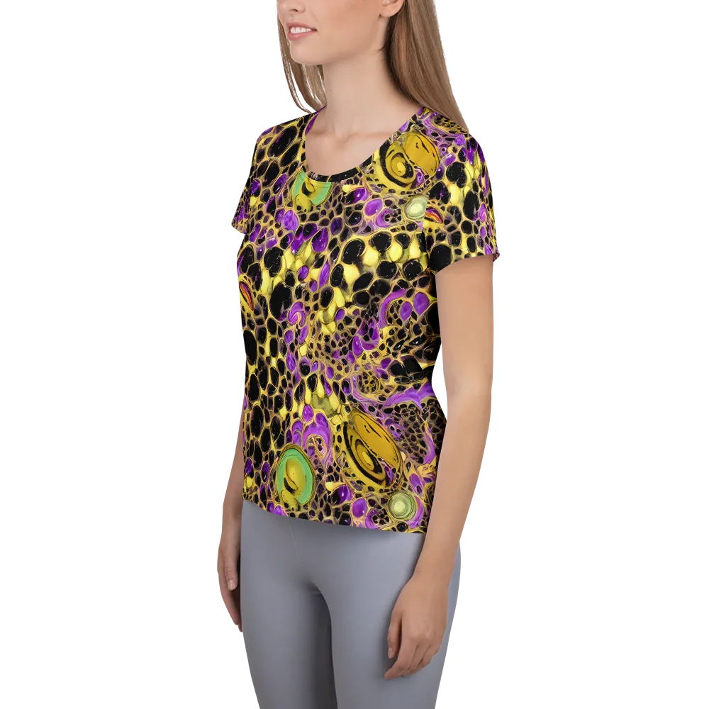 Molten Amethyst on Women's Athletic T-Shirt — Left