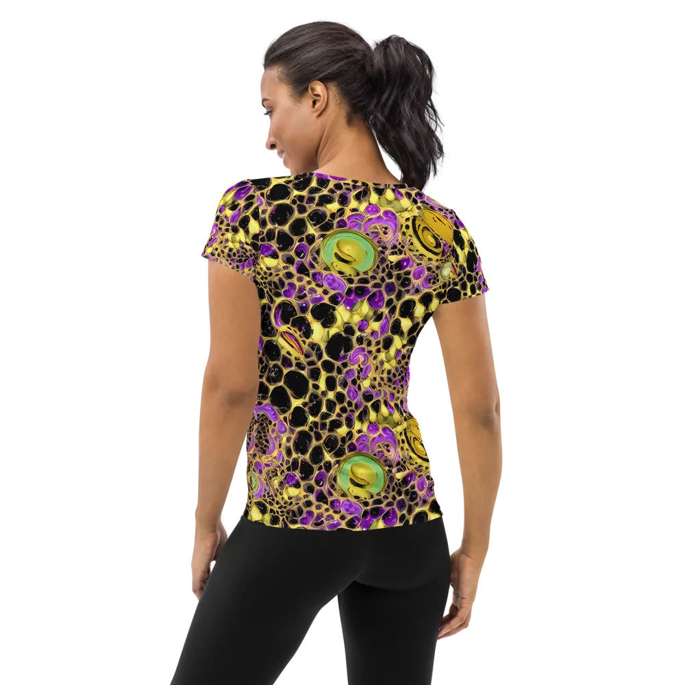 Molten Amethyst on Women's Athletic T-Shirt — Back