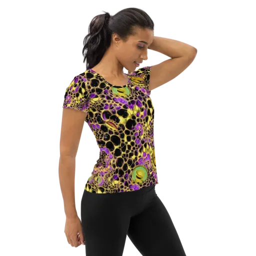 Molten Amethyst on a Women's Athletic T-Shirt