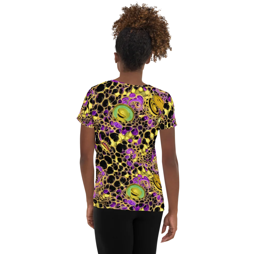 Molten Amethyst on Women's Athletic T-Shirt — Back