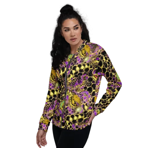 Molten Amethyst on a Bomber Jacket