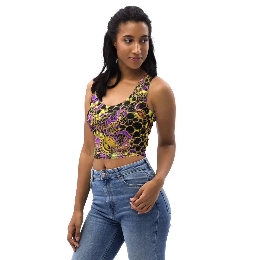 Molten Amethyst on Crop Top — Left Front
