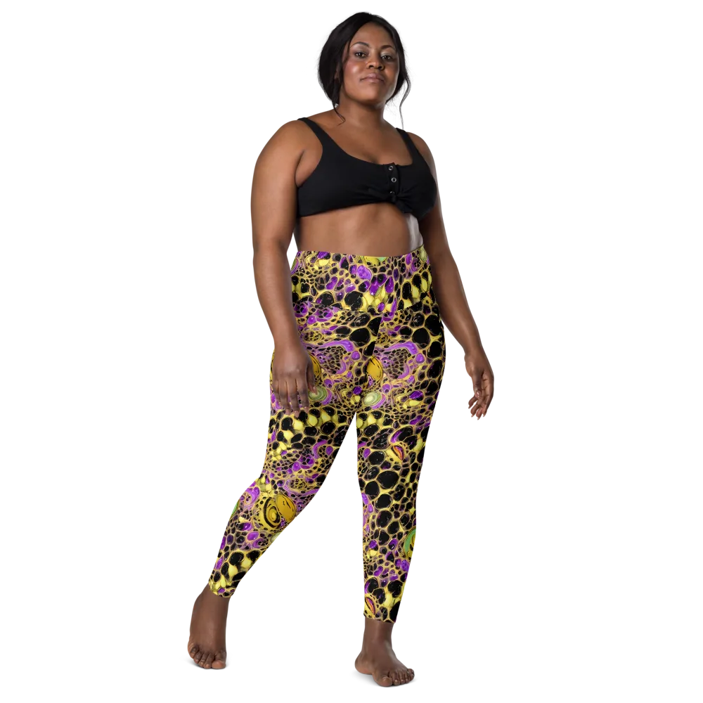 Molten Amethyst on Leggings with Pockets — Front