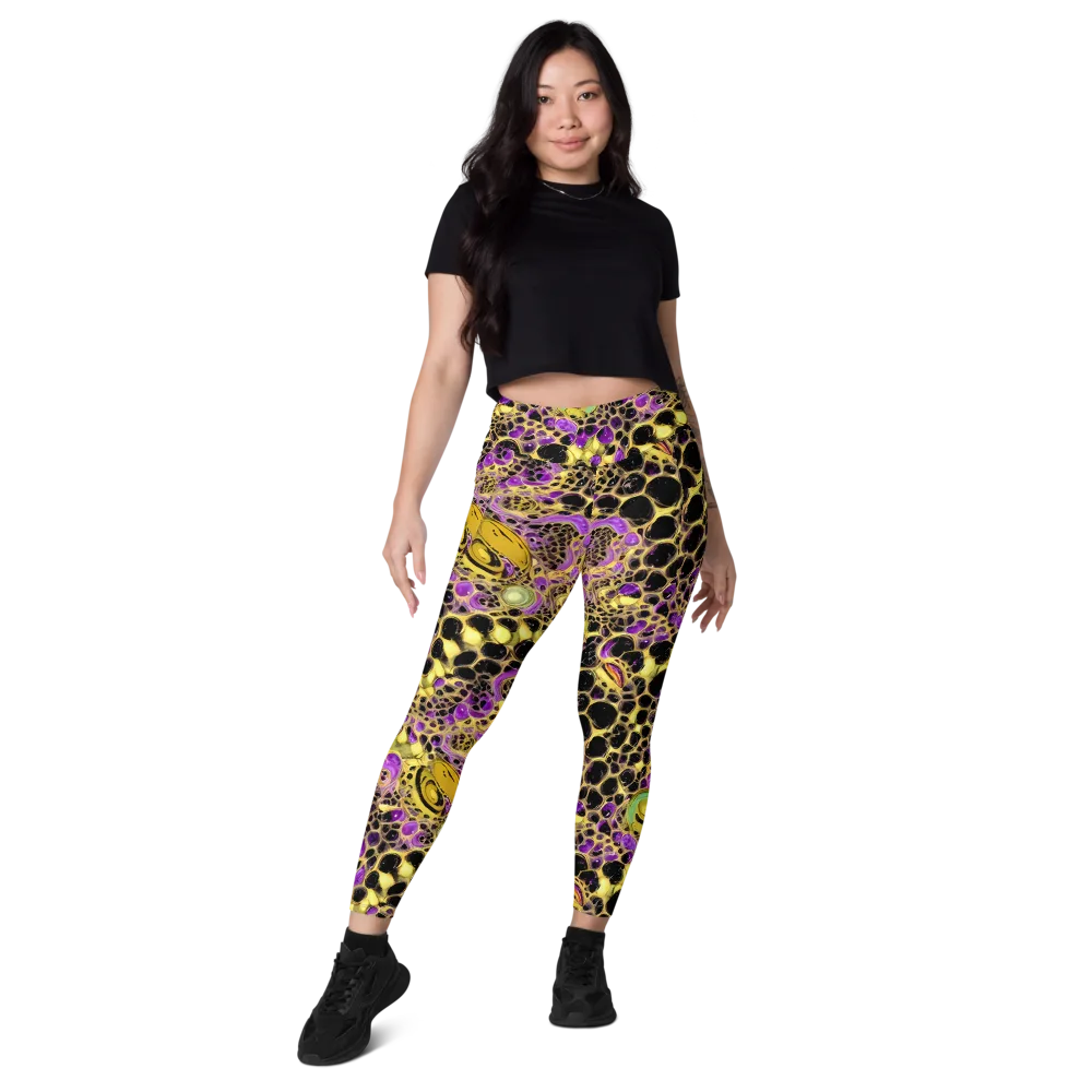 Molten Amethyst on Leggings with Pockets — Front