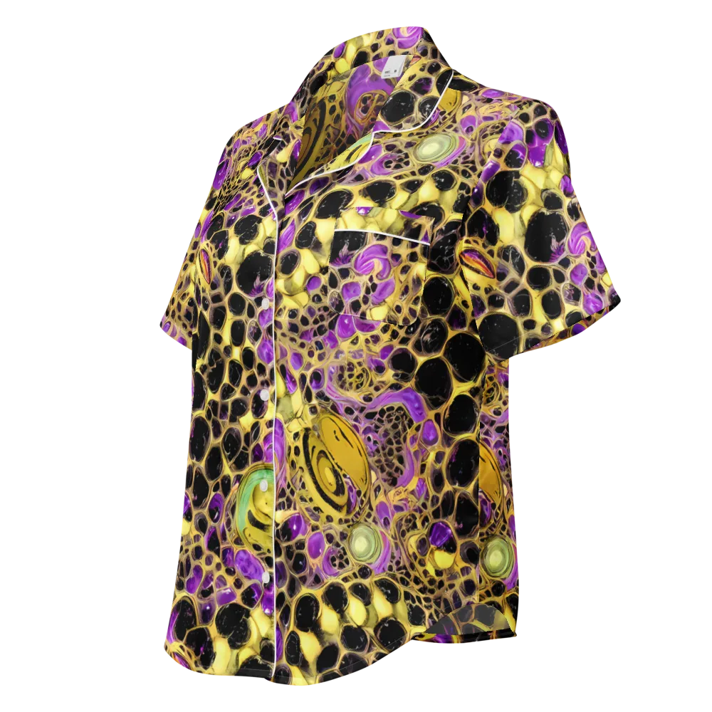 Molten Amethyst on Women's Short Sleeve Pajama Top — Left Front