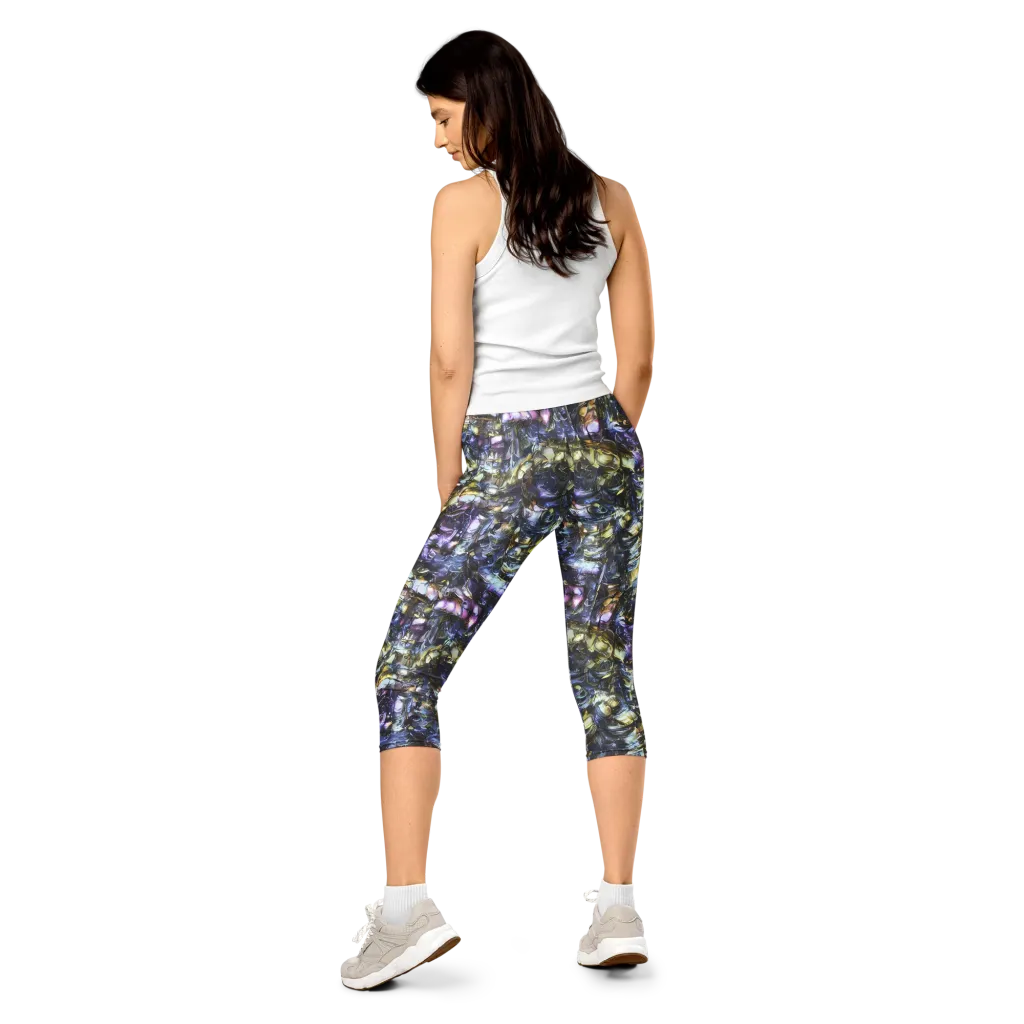 Indigo Alchemy on Capri Leggings — Back