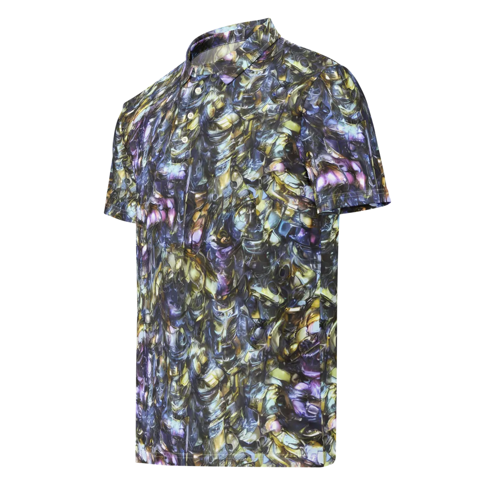 Indigo Alchemy on Men's Slim Fit Polo Shirt — Left Front