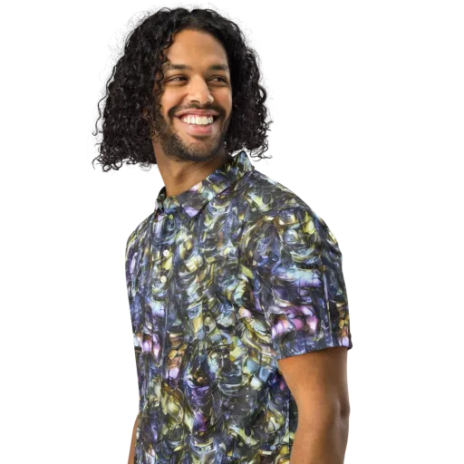Indigo Alchemy on a Men's Slim Fit Polo Shirt