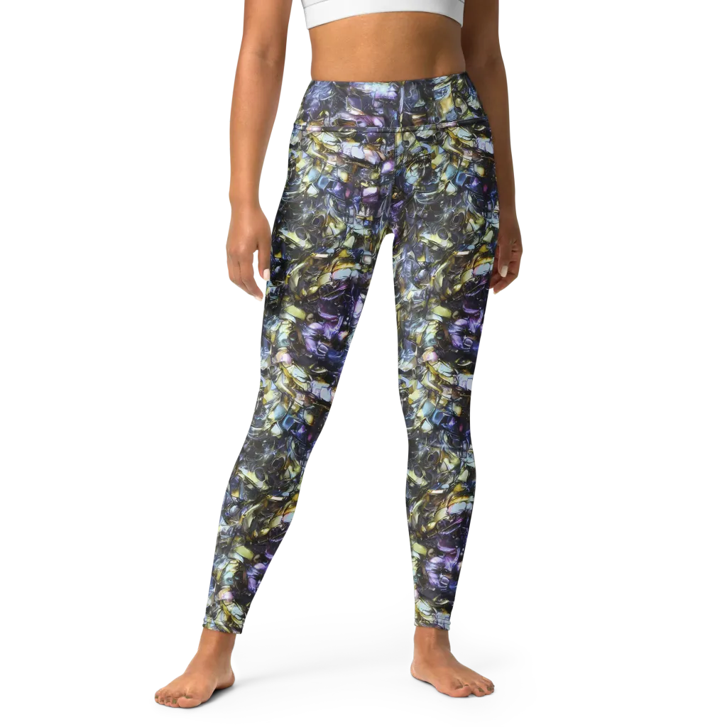 Indigo Alchemy on Yoga Leggings — Front