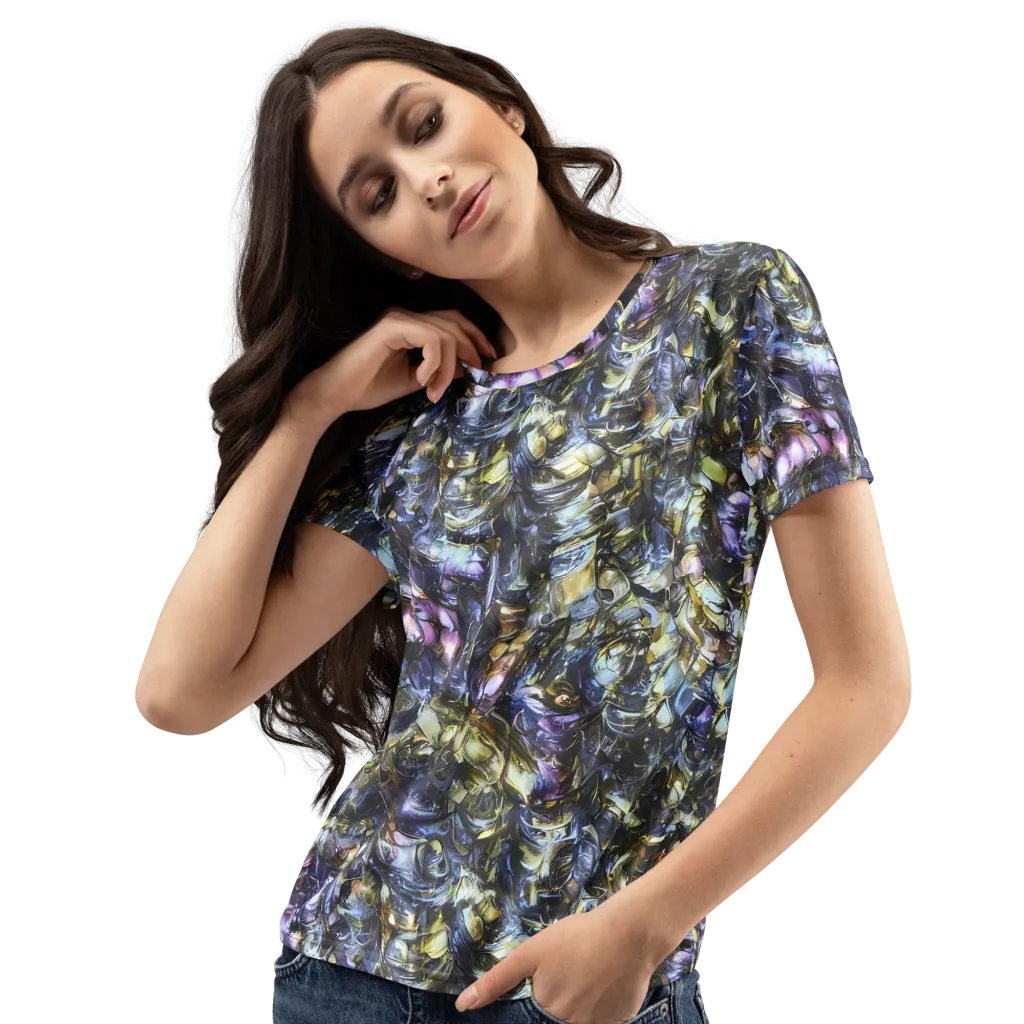 Indigo Alchemy on Women's Crew Neck T-Shirt — Left Front