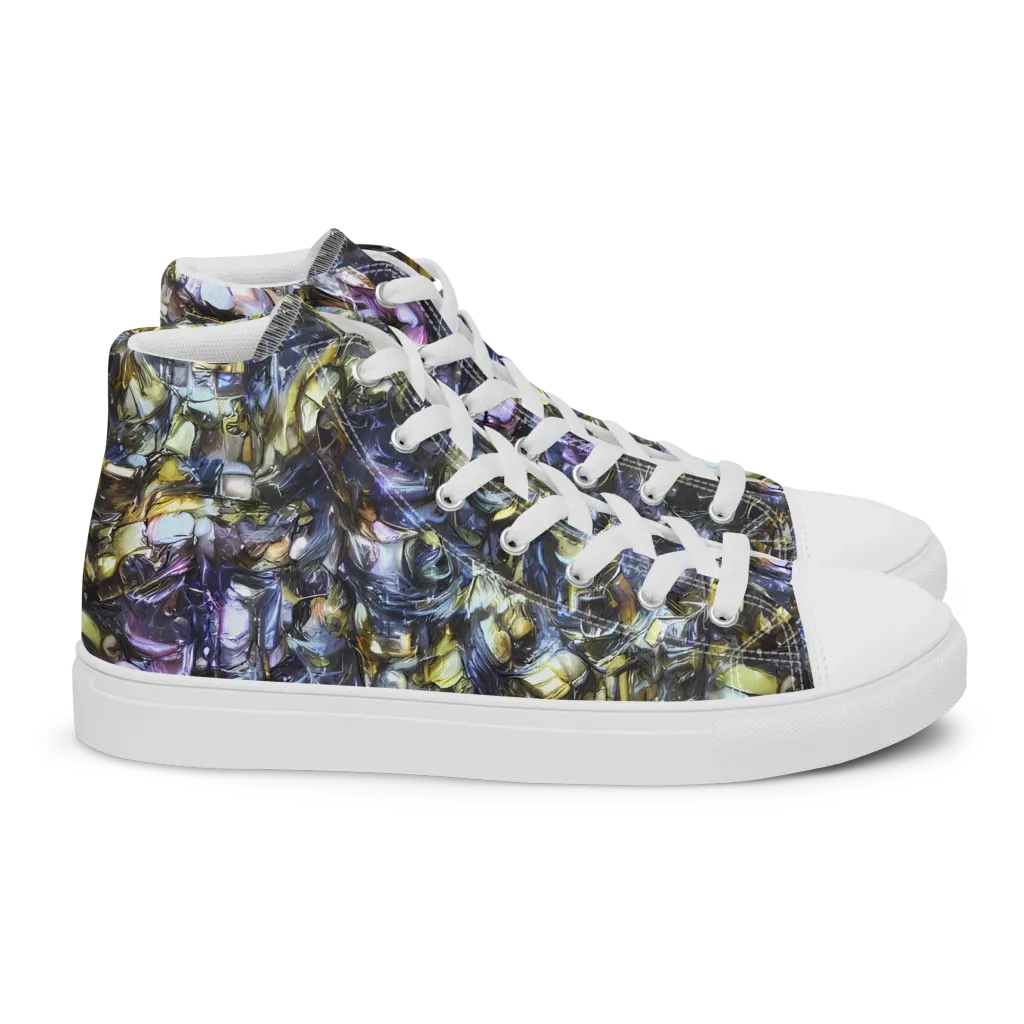 Indigo Alchemy on Women's High Top Canvas Shoes — Right