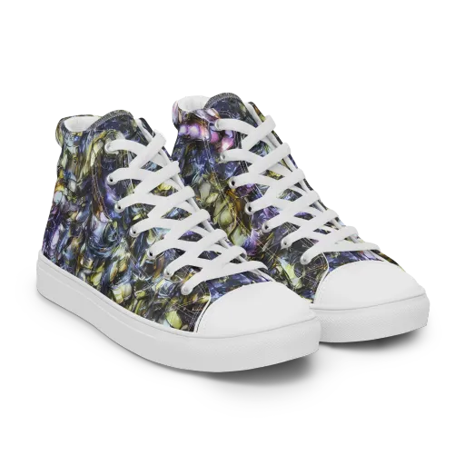 Indigo Alchemy on a Women's High Top Canvas Shoes