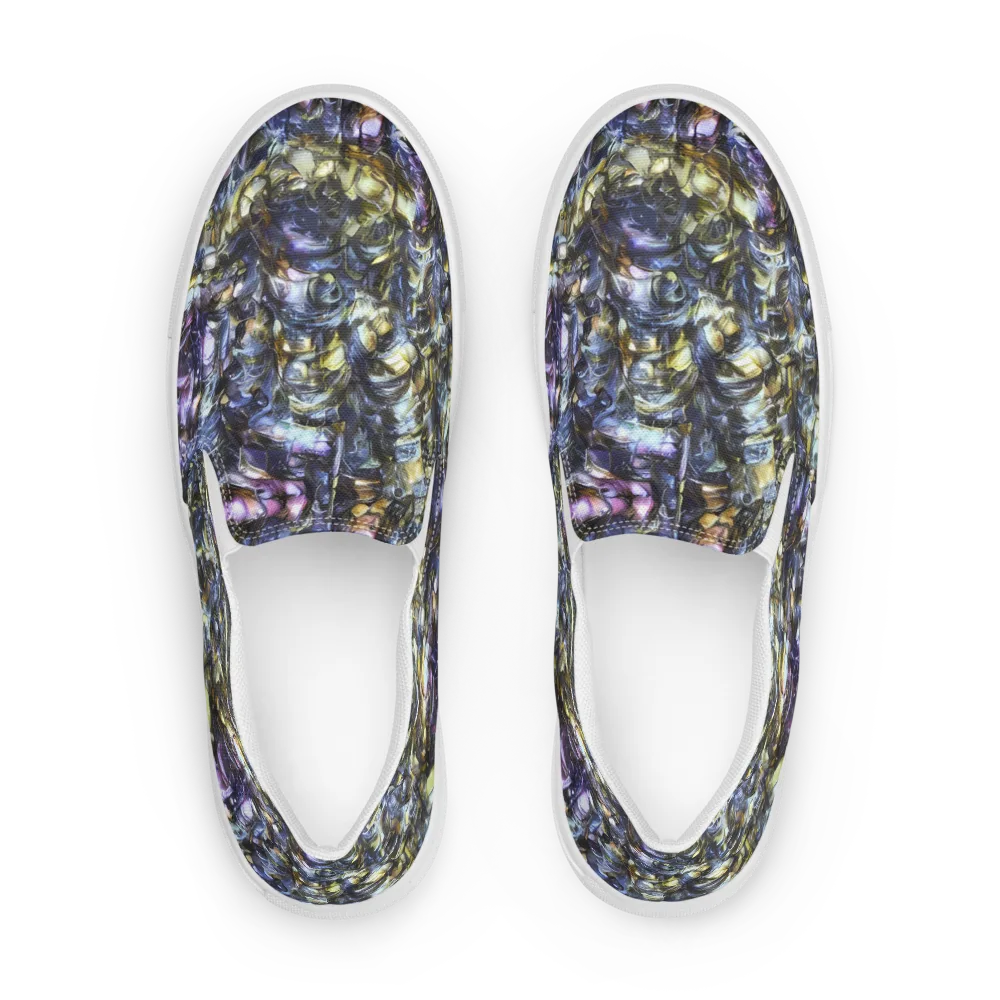 Indigo Alchemy on Men's Slip-On Canvas Shoes — Front