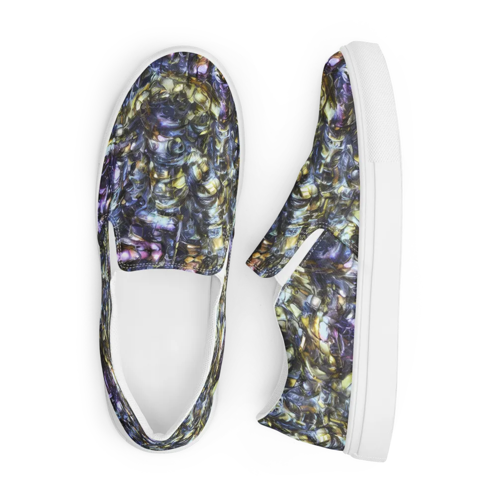 Indigo Alchemy on Men's Slip-On Canvas Shoes — Front