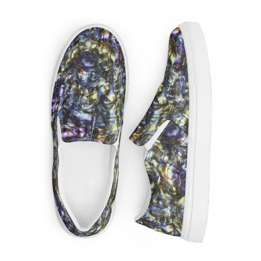 Indigo Alchemy on a Men's Slip-On Canvas Shoes