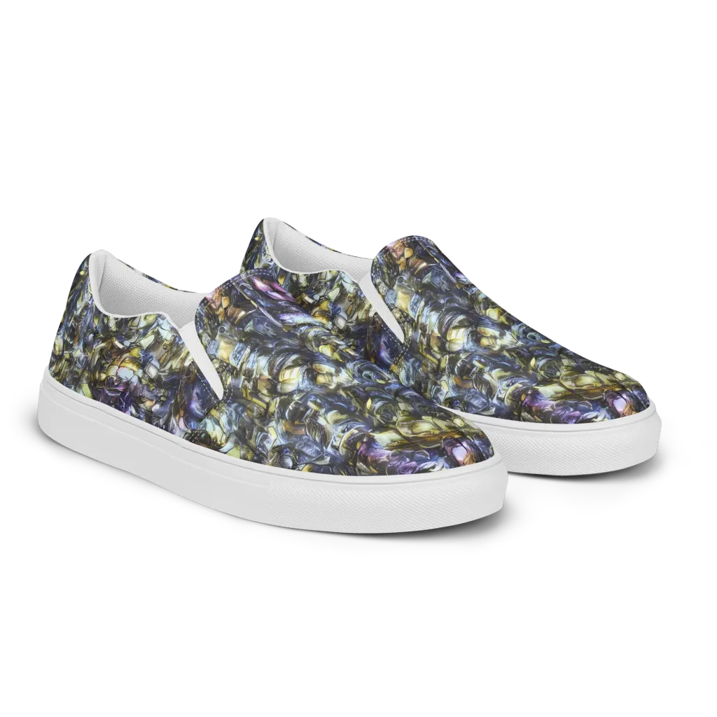Indigo Alchemy on Women's Slip-On Canvas Shoes — Right Front