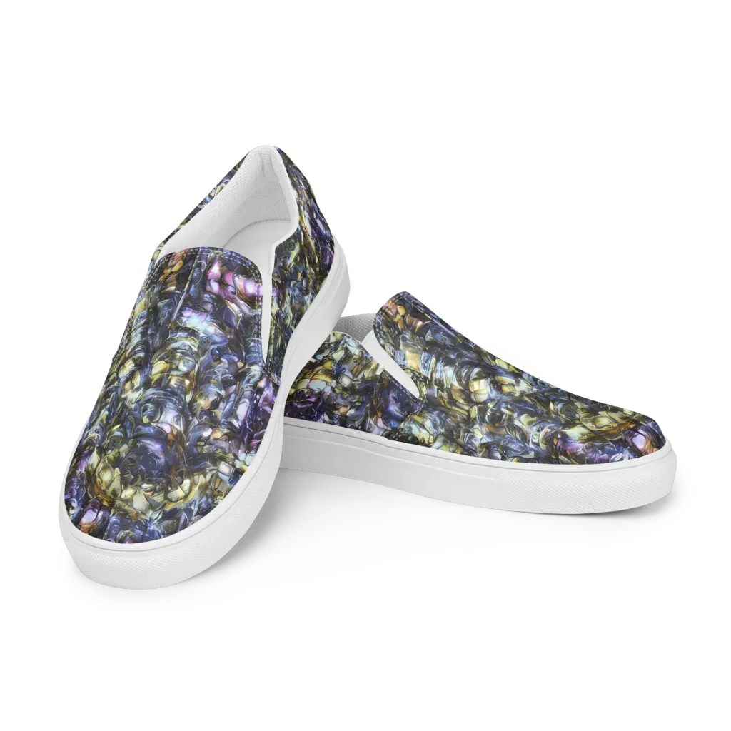 Indigo Alchemy on Women's Slip-On Canvas Shoes — Left Front