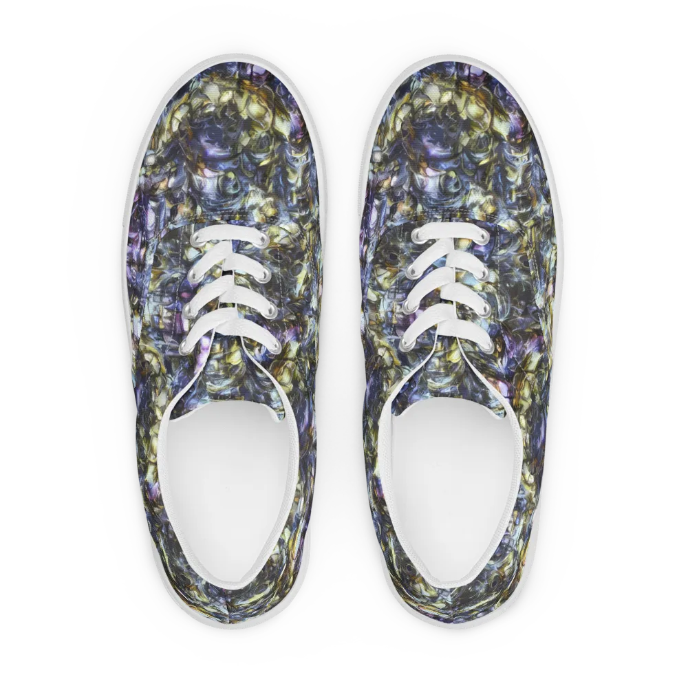 Indigo Alchemy on Men's Lace-Up Canvas Shoes — Front