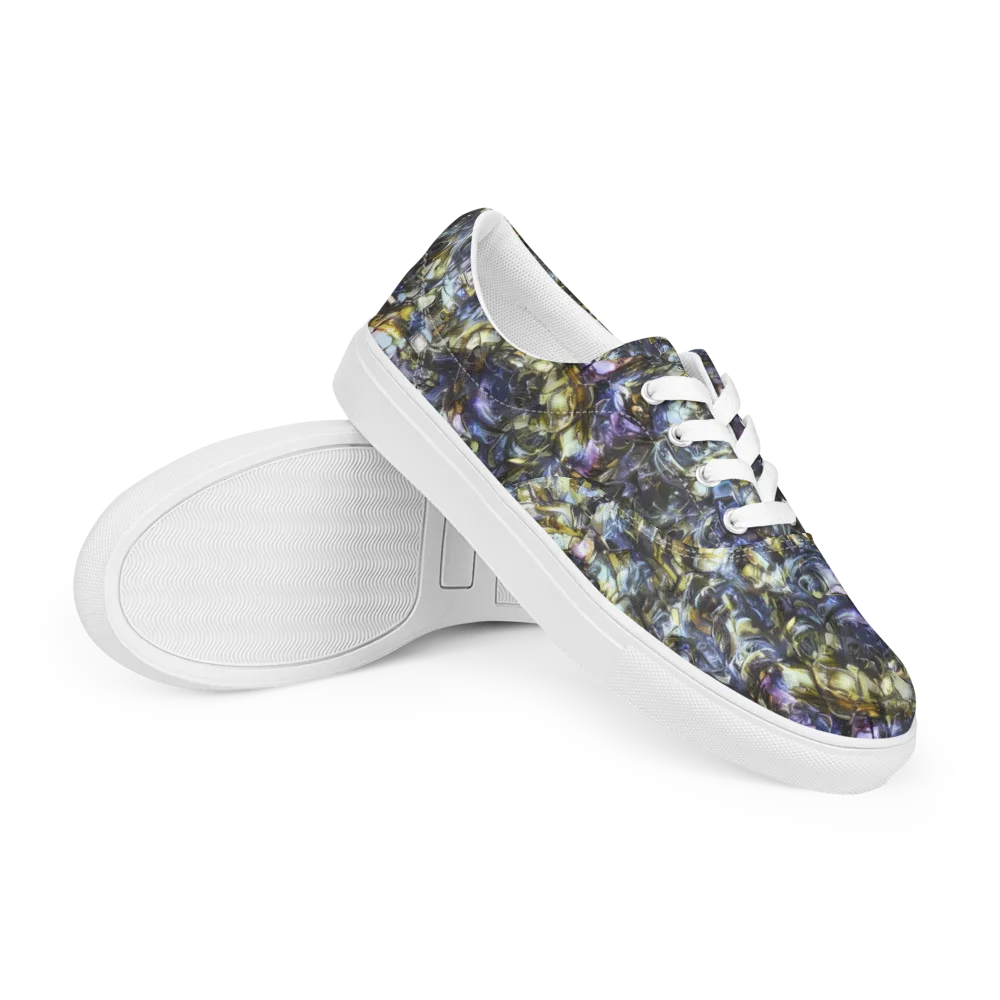 Indigo Alchemy on Men's Lace-Up Canvas Shoes — Right Front