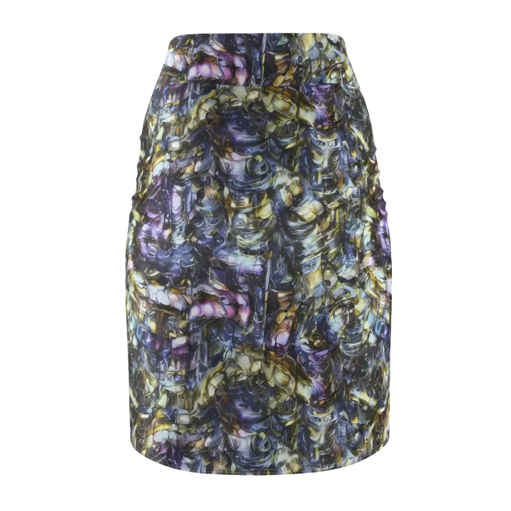 Indigo Alchemy on Pencil Skirt — Back
