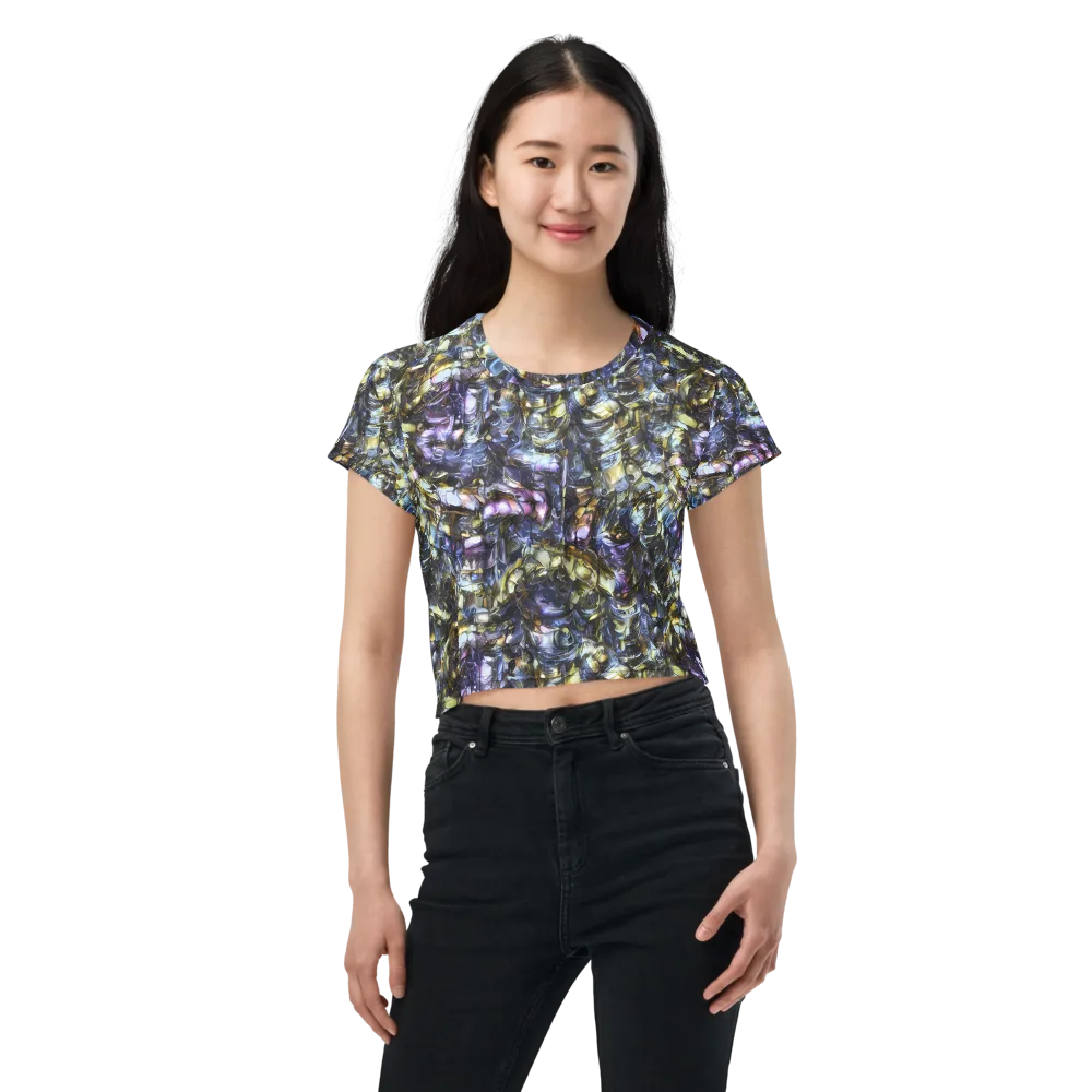 Indigo Alchemy on Crop Tee — Front