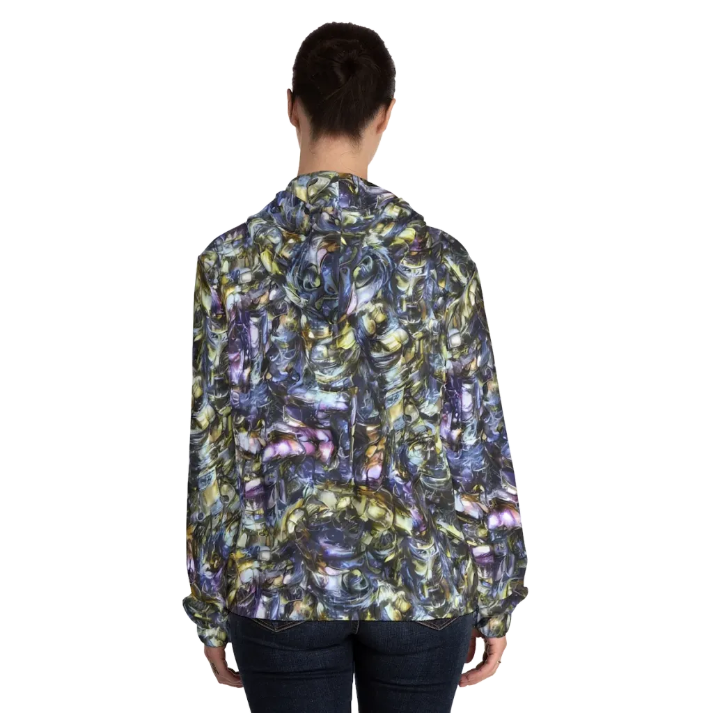 Indigo Alchemy on Women's Full-Zip Hoodie — Back On Person