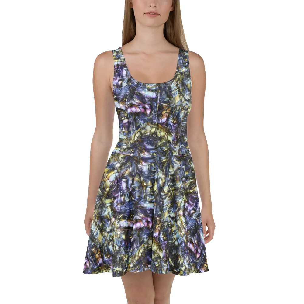 Indigo Alchemy on Skater Dress — Front