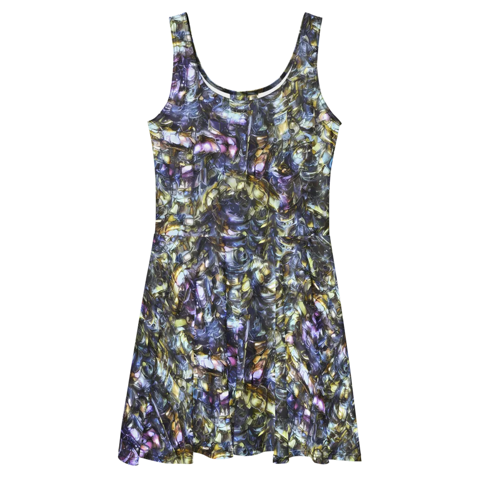Indigo Alchemy on Skater Dress — Front