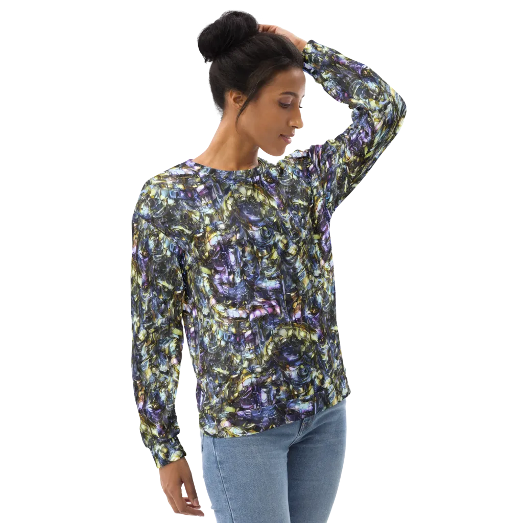 Indigo Alchemy on Sweatshirt — Right Front