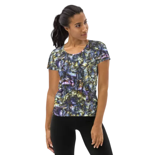 Indigo Alchemy on a Women's Athletic T-Shirt