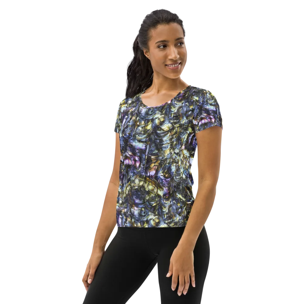 Indigo Alchemy on Women's Athletic T-Shirt — Left