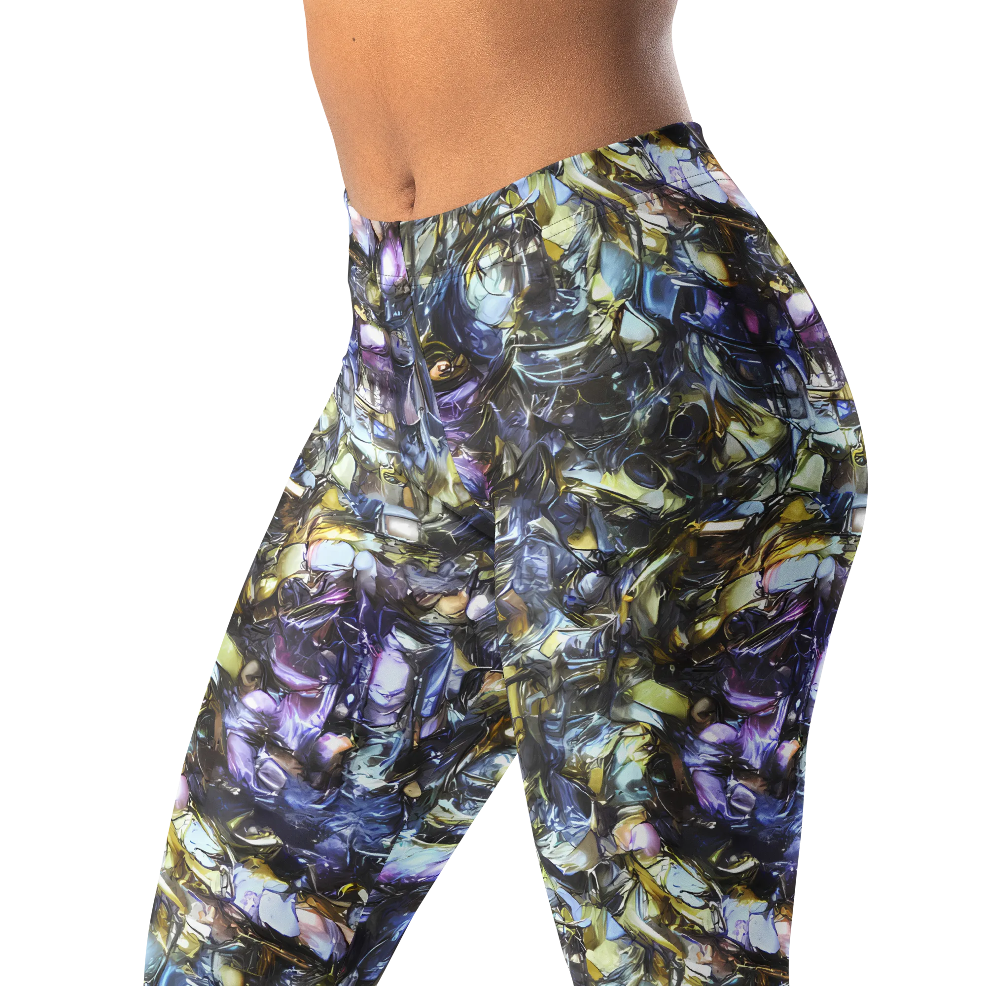Indigo Alchemy on Leggings — Left Front