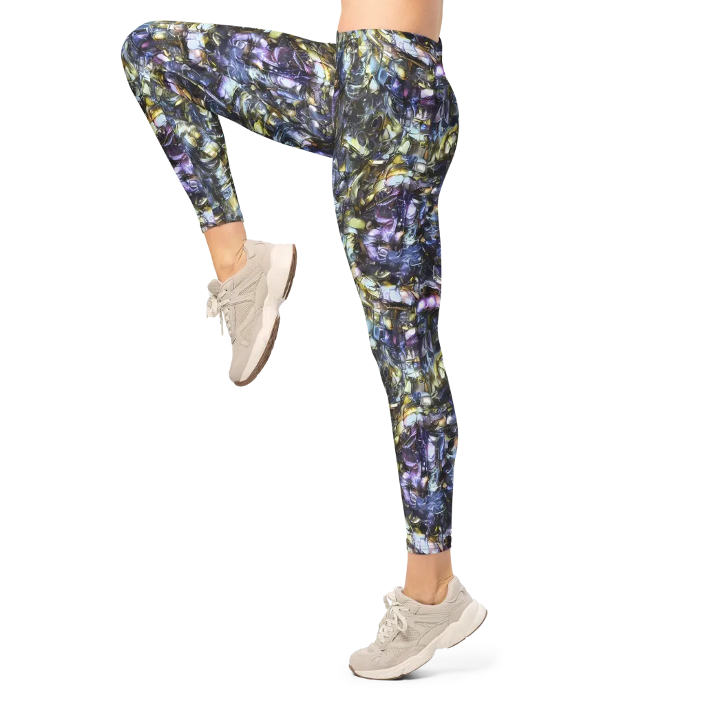 Indigo Alchemy on Leggings — Left