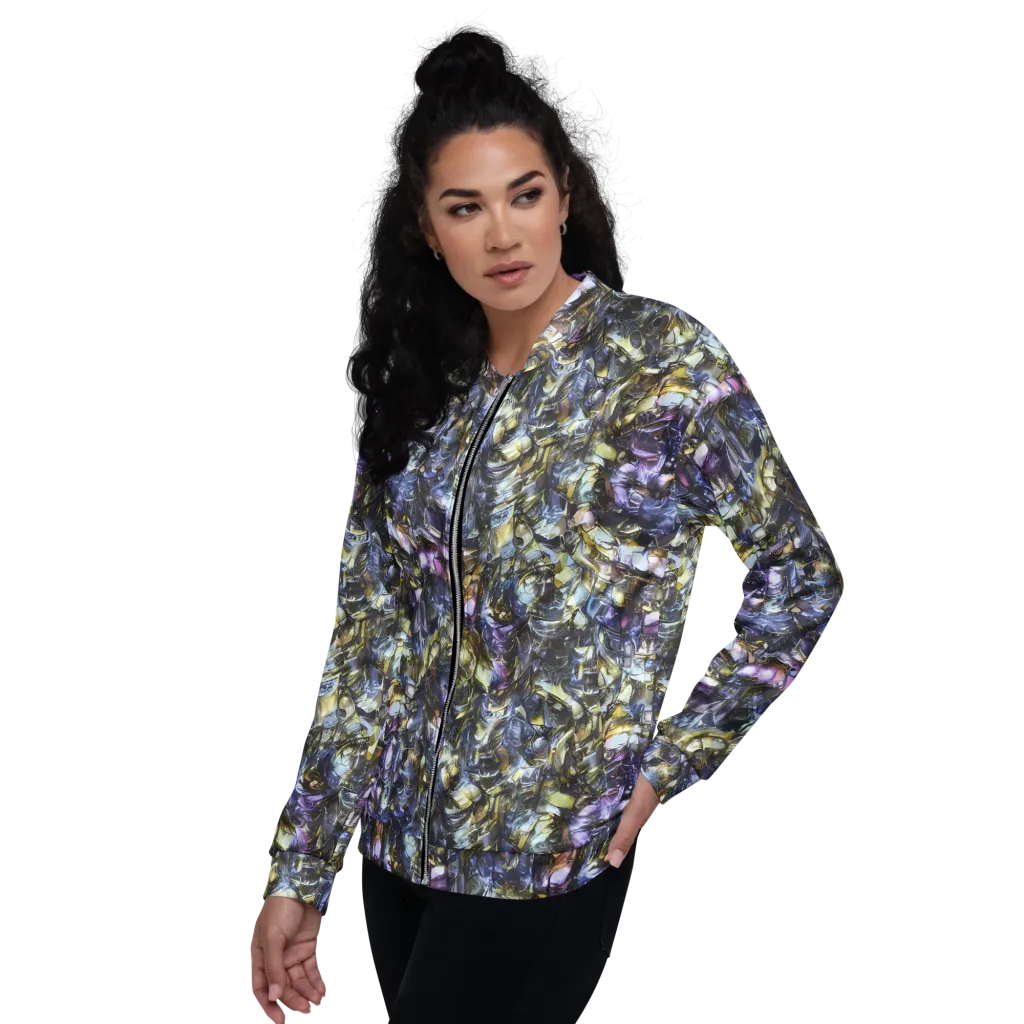 Indigo Alchemy on Bomber Jacket — Left