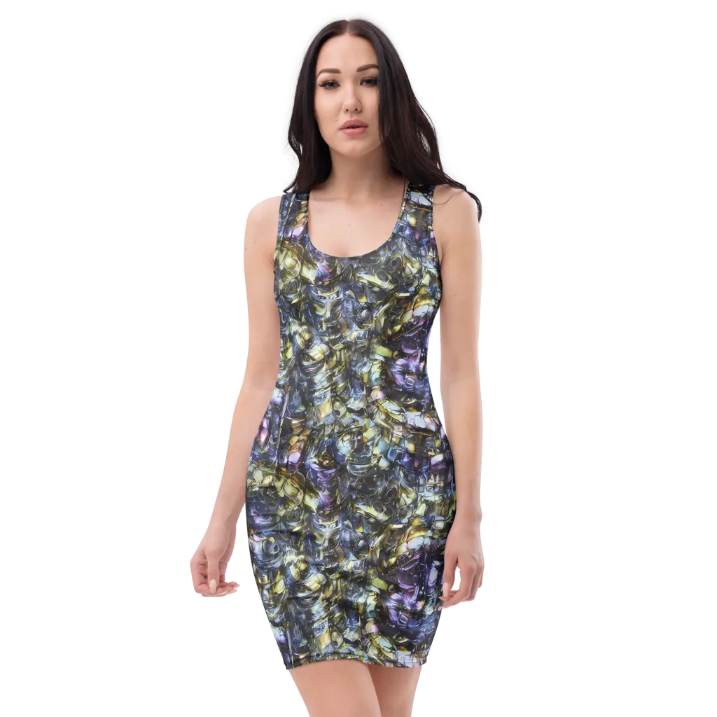 Indigo Alchemy on Bodycon Dress — Front