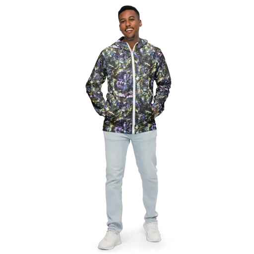 Indigo Alchemy on a Men's Windbreaker