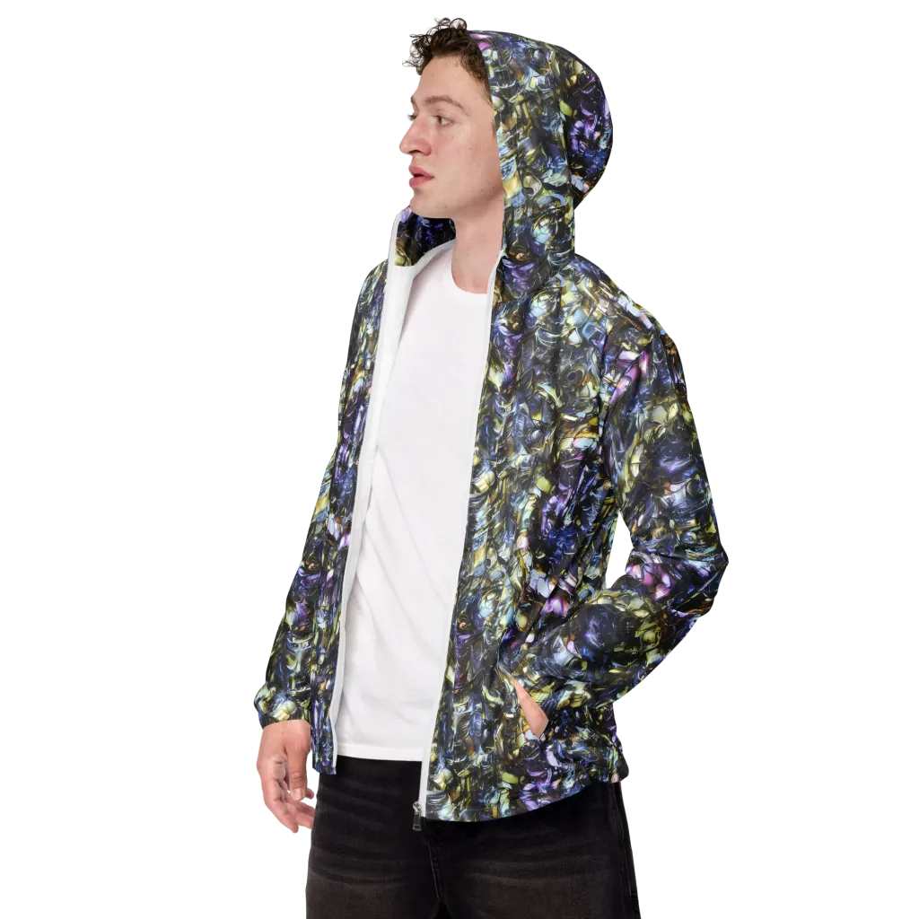 Indigo Alchemy on Men's Windbreaker — Left Front